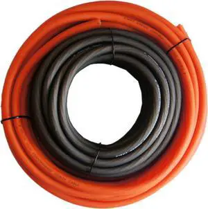 RD True 4 Gauge AWG CCA 25ft Orange Power Wire and 25ft Black Ground Soft Touch Cable Battery Cable, Home Speaker Stereo System, Automotive Use