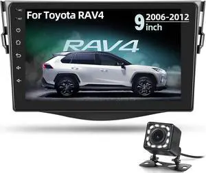 NHOPEEW Android Car Stereo for 2006-2012 Toyota RAV4 9 inch Touch Screen Radio with Bluetooth/GPS Navigation/WiFi/Backup Camera