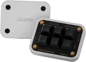 NLOFIN Custom Macro Pad Programmable Designer Mini Keyboard 6 Keys (Silver,KB16)