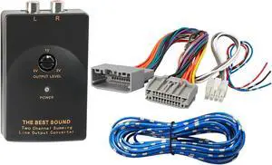 NuIth Car Radio Amp Amplifier Wiring Harness Adapter for Chrysler/Dodge/Jeep 2008-UP Select Vehicles Non JBL System High to Low RCA Converter for Adding Amplifier Subwoofer to Stock Stereo