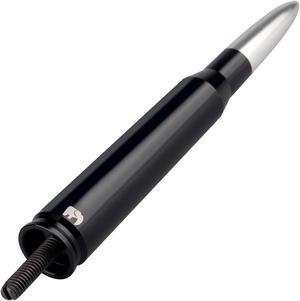 50 Cal Caliber Bullet Style Antenna, Compatible with Chevy - Silverado (1999-2024), Colorado (2003-2024), Equinox (2003-2017), Avalanche (2002-2013) - Designed for Optimized FM/AM Reception (Silver)