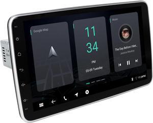 Philosin 10.1 inch Universal Android 11 Single Din Car Stereo Adjustable Capacitive IPS Touchscreen 2G RAM + 32G ROM with GPS Navigation Head Unit Compatible with Apple Carplay/Android Auto