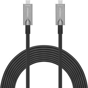 phoossno USB Type C to C Full Features Extension Cable 4K Active Optical USB 10Gbps 50ft Backward USB2.0&USB 1.1,PD60W,Compatible with Camera Printer,Scanner,Game Controller,Meeting & Conference Room