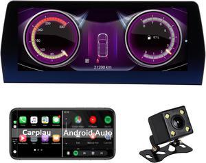 Android 12 Audio Stereo Car GPS Navigator for BMW 3 5 Series E90 E60 with iDrive System 12.3 inch Blu-ray Touch Screen CarPlay (E90 CIC System, Octa Core 8GB RAM 128GB ROM)