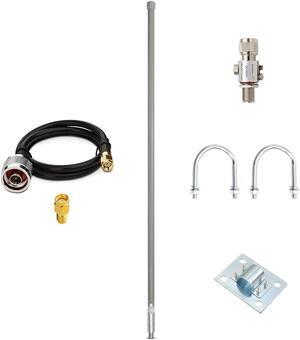 915MHz LoRa Antenna, Helium Antenna 8dBi for RAK2 Nebra Bobcat EasyLinkIn Syncrob miner- 16 ft RG58 Cable SMA/RP-SMA/Lightning Arrester