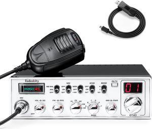 Radioddity QT40 10 Meter SSB Ham Radio, Digital Noise Reduction 40W High Power Amateur Radio with NOAA Alert, AM/FM/PA Mobile Transceiver with CTCSS/DCS, USB Programming Cable, Perfect for Truck