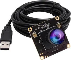 ELP 4K USB Camera 170degree Fisheye USB Webcam Board with Microphone,Ultra HD 3840X2160 30fp 4K Cameras,Wide Angle IMX317 Mini 4K USB Camera Module with Audio for Machine Vision,Smart Kiosk,Robot,ATM