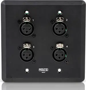 Wall CAT FX-B (Female, Black) - Audio Over Shielded CAT Cable. Capable of Sending Analog Audio, DMX, Clear-Com and AES.