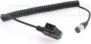 SZRMCC d tap to Hirose 4 pin Female Coiled Power Cable for SmallHD DP7 PRO and AC7 OLED Monitor