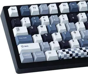 TYRIXKI Keycaps 134 Keys PBT Custom Keycaps Set Dye-Sublimation Mosaic Cherry Profile Keycaps for Cherry MX Keys 60% Mechanical Keyboards