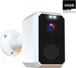 Uniter 2K Home Security Cameras Wireless Outdoor 2.4GHz WiFi Waterproof Outside Front Door Garage Camera Long Range Motion Sensor Night Vision with Phone app 2 Way Audio(64G SD Card Included)