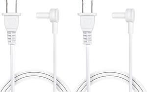 Vebner 2-Pack - Power Cords Compatible with Sonos Era 100 and Era 300 Speakers (6-Foot, White)