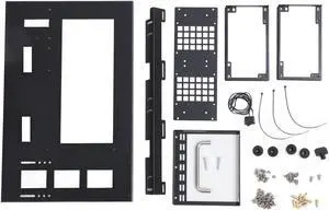 Computer Open Case Rack, Powerful Cooling Steel Plate Gaming PC Case Open Frame with Handle, ATX M ATX ITX Mainboard DIY Gaming Computer Open Chassis