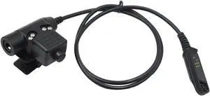 WODASEN Tactical U94 PTT Adapter Push to Talk Button Walkie Talkie Headset Connector Cable for Baofeng UV-9R UV-9RPlus UV-9G UV-XR UV-5S BF-9700 BF-A58 GT-3WP Radios Civilian