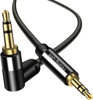 Yeung Qee 3.5mm Aux Cable 100 ft, 3.5mm Nylon Braided Male to Male Stereo Audio Cable Audio Auxiliary Input Adapter for Headphones, Car, Home Stereos, Speaker (100FT/30m)