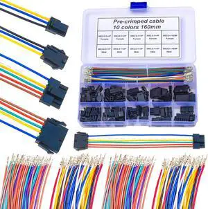 Yoeruyo Micro-Fit 3.0mm Pitch Connector with Premium 22AWG Pre-Crimped Cables,Compatible with Molex 3.0mm Singlel Row 1/2/3/4/5/6Pin Housing (MX3.0-Single)