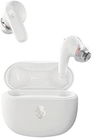 Skullcandy Rail In-Ear Wireless Earbuds, 42 Hr Battery, Skull-iQ, Alexa Enabled, Microphone, Works with iPhone Android and Bluetooth Devices - Bone