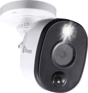 Swann Add-On DVR Bullet Security Camera System with Sensor Spotlight, 1080p Full HD Video, Indoor or Outdoor Design, Dusk to Dawn Color Night Vision Plus True Detect(tm) Heat and Motion Detection