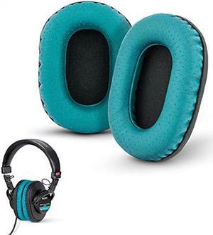 BRAINWAVZ Perforated Replacement Earpads for Sony MDR 7506, V6 & CD900ST with Memory Foam Ear Pad & Suitable for Other On Ear Headphones (Turquoise)
