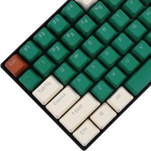 YMDK Double Shot 108 Dyed PBT Shine Through OEM Profile Keycap Rainbow Carbon Sunset Backlit Keycaps for MX Switches Mechanical Keyboard(Only Keycap)(Marmoreal 122)