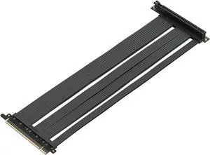 LINKUP {50 cm) PCIE 3.0 16x Shielded Extreme High-Speed Riser Cable Port Extension PCIE Card|Black|Right Angle|3.0 Gen3 Compatible
