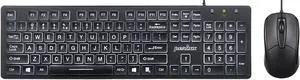 Perixx PERIBOARD-317 Backlit Keyboard with PERIMICE-209 Optical Mouse