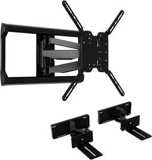 SANUS Full Motion TV Mount for TVs Up to 90" & Universal On-Wall Soundbar Mount