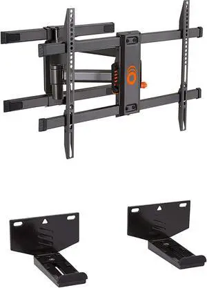 ECHOGEAR Full Motion Articulating TV Wall Mount & Universal Soundbar Wall Mount Brackets - for TVs Up to 82"