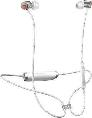 House of Marley Uplift 2 Wireless: Wireless Earphones with Microphone, Bluetooth Connectivity, 10 Hours of Playtime, and Sustainable Materials (Silver)