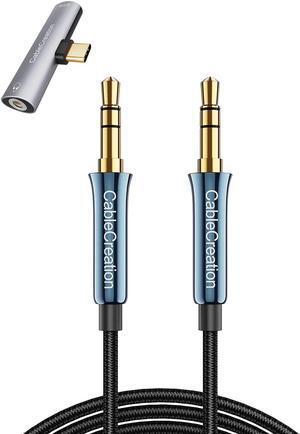 CableCreation Aux Cord for Car Bundle with USB C to 3.5mm Headphone and Charger Adapter