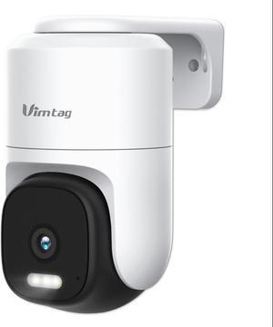 VIMTAG POE Camera, 2.5K/4MP POE Security Camera Outdoor only for POE LAN Switch or NVR with Pan/Tilt/Spotlight/Night Vision/2-Way Audio/Phone App/IP/Sound/Motion/Human Detection for Home Security