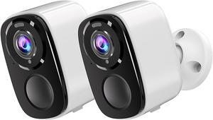 Rraycom Outdoor Camera Wireless, 5MP Battery Powered WiFi Surveillance Camera for Home Security System with Siren Alarm, 2-Way Audio,AI Motion Detection, Color Night Vision, IP65 Waterproof