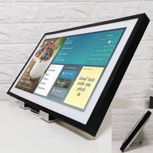 Echo Show 15 Stand, Swivel & Tilt Adjustable Base, 360° Rotation, 25° Tilt, Aluminum Build, Non-Slip Design, Perfect for Video Calls & Streaming (Silver)