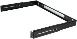 Beszin 1U Hinged Extendable Wall Mount Bracket, Max 13.5" Depth, Collapsible Network Equipment Rack Black (1U)