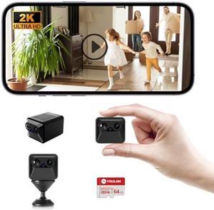 BEEDMXU Spy Hidden Wireless WiFi Security Camera, Low Power Home Camera 2K FHD, 150 Days Standby Battery Life, Motion Detection, Auto Night Vision, Indoor Security Camera