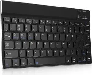 BoxWave Keyboard Compatible with Panasonic Toughpad FZ-G1 - SlimKeys Bluetooth Keyboard, Portable Thin with Chiclet-Style Keys - Jet Black