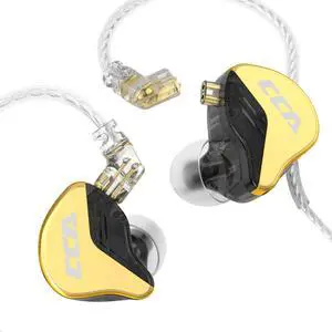 CCA CRA+ in Ear Monitor Earphone, Patented Ultra-Thin Diaphragm Dynamic Driver IEM, Clear Sound & Deep Bass, Wired Earbuds with Tangle-Free Removable Cord