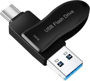 USB C Flash Drive 256GB for Phone Photo Stick Thumb Drive Android USB C Memory Stick Photo Storage DEZOBYTE Compatible Phone Pad Pro Android USB C and Computer Black-HL 256GB