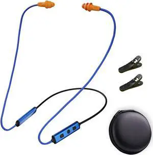Cuzabe Ear Plugs Bluetooth Headphones for Work, Neckband Wireless Earbuds, Noise Reduction in-Ear Earphones with Mic and Controls, Waterproof Earbuds with 20 Hours Battery, for Industrial Safety