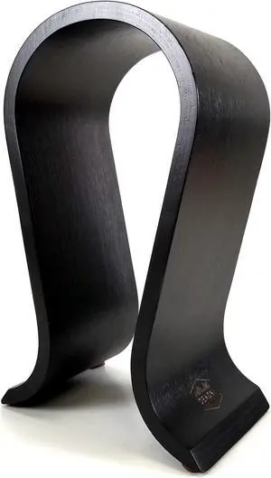 Dekoni Audio Black Headphone Stand | Wood Headphone Stand for Desk, Gaming | Omega Headset Stand