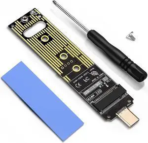 ELIATER M.2 NVME to Type C Adapter, M.2 SSD to USB C Card, High Performance 10 Gbps USB 3.1 Gen 2 Bridge Chip, Use as Portable SSD, Support for Samsung 950/960/970 Evo/Pro/Windows XP 7 8 10, MAC OS