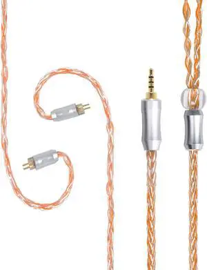 FEDAI Braided Audio Cable, 8 Core 6N Single Crystal Copper IEM Ear Earphones Replacement Cable 2pin 0.78mm Connector Headphone Cable for KZ ZST ZS10 ZSR ZS6 ZS5 ZS4 AS10 CVJ CSA(2PIN 2.5) ...