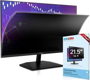 FILMEXT [2 Pack 21.5 Inch Computer Privacy Screen Filter for 16:9 All-in-One Desktop/Frameless Monitor- Removable Blue Light UV Blocking Privacy Shield for Thin Bezel Computer
