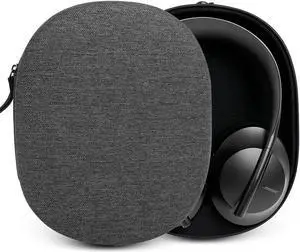 GEVO Headphones Case Compatible with Bose QC35IIQC35 Series, Storage Bag (Dark Grey), Plus Premium Replacement Ear Pads for Bose QC35 & QC35ii Headphones Cushion (Black)