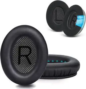 GEVO Ear Pads Cushions Replacement, Ear Pads for Bose QuietComfort 35 (QC35) and Quiet Comfort 35 II (QC35 II) Over-Ear Headphones & More, Memory Foam & Black(PU leather&Cooling-Gel)