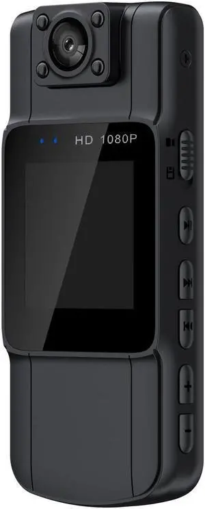 Goshyda Body Camera, 1080P Police Body Cam with 180 Degree Rotatable Lens and 1.54in Display, Body Worn Camera for Delivery Riding Indoor