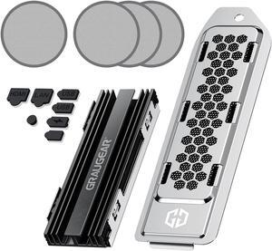 GRAUGEAR PS5 SSD Heatsink Cover + PS5 Dust Cover Set, Cooling and Dust-Proof Solution for PS5 Console, Compatible with Digital & Disc Edition