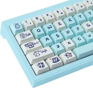 Hyekit Keycaps 142 Keys PBT Dye-Sublimation Toffee Keycap Cherry Profile Cute keycaps for 61/87/104/108/84/64/98/96 Mechanical Keyboard
