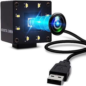 IFWATER USB Camera 16MP Webcam Autofocus 68Degree Lens with Day and Night Vision Metal Case,4K PC Camera UVC Plug and Play for Industrial Machine Video Webcam on Computers,Jetson Nano,Raspberry Pi