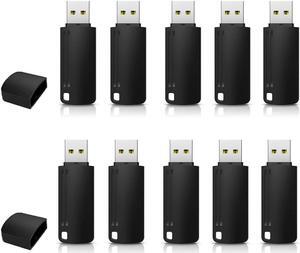 KEXIN 8GB Flash Drive Thumb Drive 10 Pack 8G USB Flash Drive Bulk Memory Stick with LED Indicator, Flash Drives Design in Snap Cap